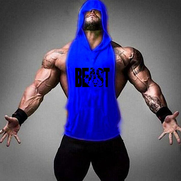 2019 new men's shirt compression vest adult gym vest fitness sleeveless T-shirt sportswear running vest jogging suit - TARAZONE
