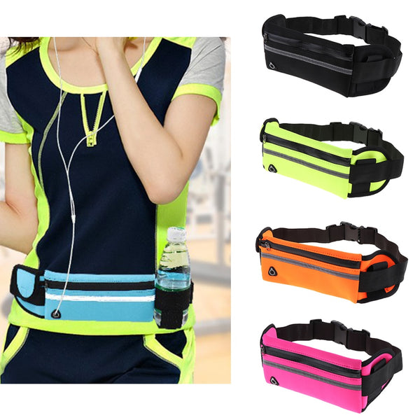 Waterproof Running Belt Bum Waist Pouch Fanny Pack Camping Sports Hiking Zip Bag Fitness Running Equipments Accessories - TARAZONE