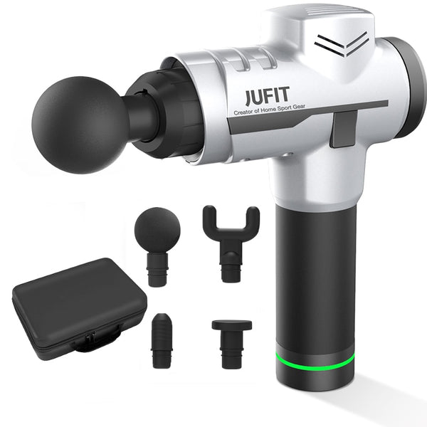 JUFIT Muscle Massage Gun Deep Tissue Massage Exercising Muscle Relaxation Massage Products Relief  Body Shaping  With 4 Heads - TARAZONE