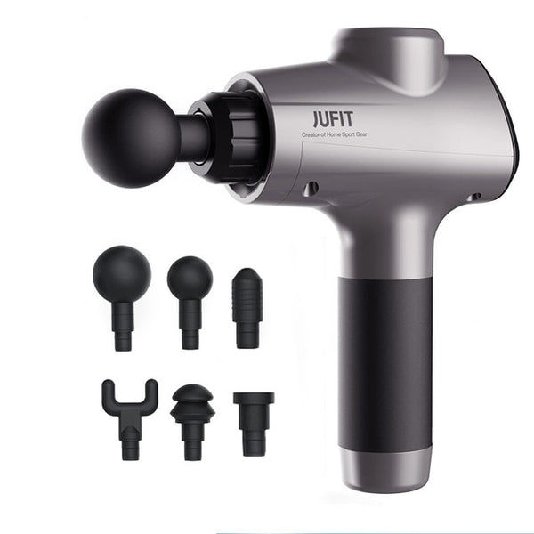 JUFIT Muscle Massage Gun Deep Tissue Massage Exercising Muscle Relaxation Massage Products Relief  Body Shaping  With 4 Heads - TARAZONE
