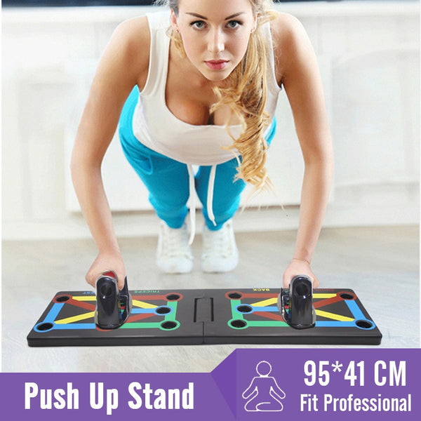 9 In 1 Gym Push-up Stands Body Building Training System Home Muscle Equipment Push Up Rack Board Men Women Comprehensive Fitness - TARAZONE