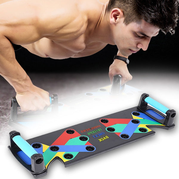 9 in 1 Push Up Rack Board Exercise at Home Body Building Comprehensive Fitness Equipment Gym Workout Training for Men Women - TARAZONE