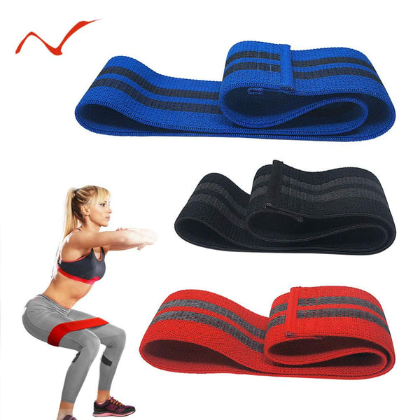 Anti Slip Hip Circle Loop Resistance Bands Booty Elastic Exercise Band for Yoga Stretching Training Fitness Workout - TARAZONE