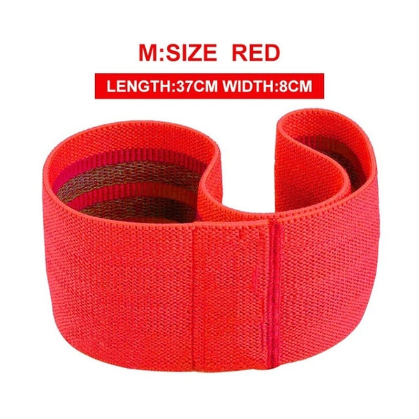 Anti Slip Hip Circle Loop Resistance Bands Booty Elastic Exercise Band for Yoga Stretching Training Fitness Workout - TARAZONE