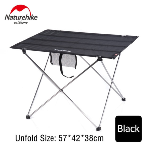 Naturehike Collapsible Lightweight Aluminum Portable Roll Up Outdoor Folding Camping Table Patio Metal Foldable Picnic Table - TARAZONE