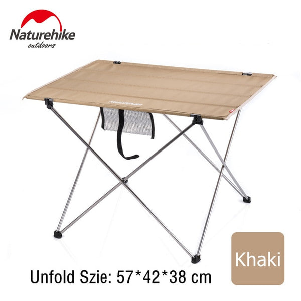 Naturehike Collapsible Lightweight Aluminum Portable Roll Up Outdoor Folding Camping Table Patio Metal Foldable Picnic Table - TARAZONE