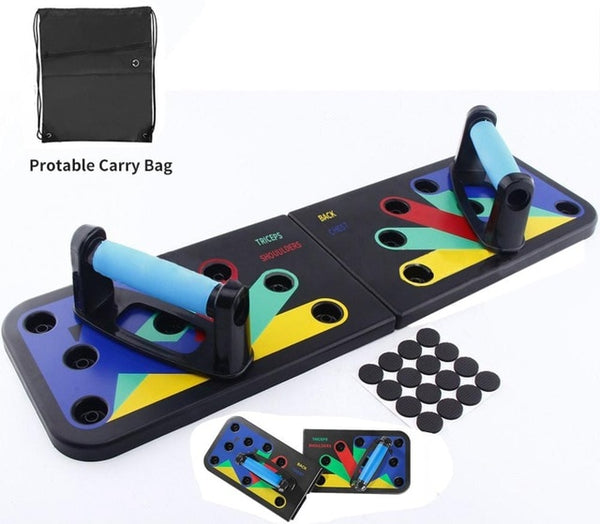 9 in 1 Push Up Rack Board Exercise at Home Body Building Comprehensive Fitness Equipment Gym Workout Training for Men Women - TARAZONE