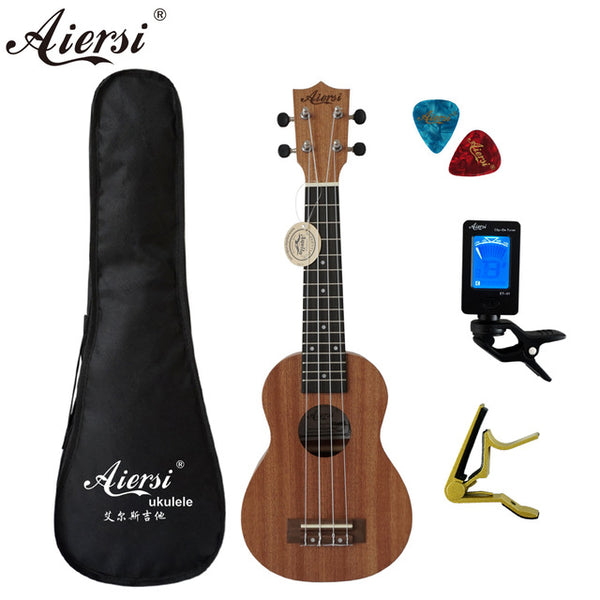 Aiersi brand 21 inch mahogany Soprano ukulele musical instrument guitar ukelele - TARAZONE
