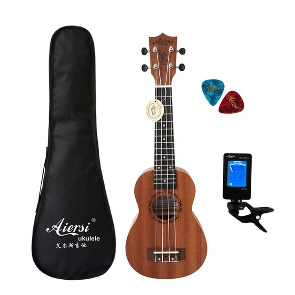 Aiersi brand 21 inch mahogany Soprano ukulele musical instrument guitar ukelele - TARAZONE