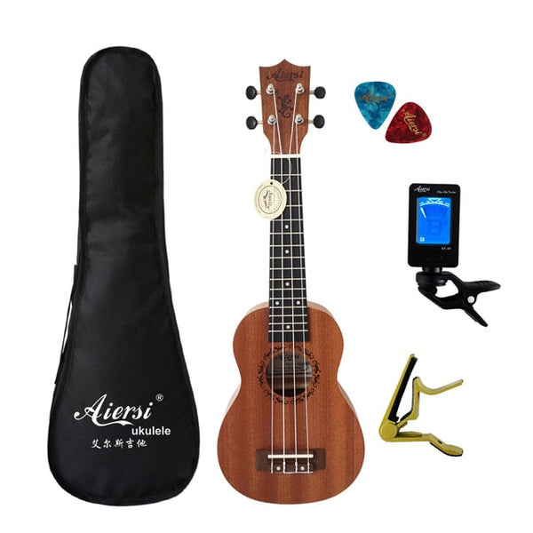 Aiersi brand 21 inch mahogany Soprano ukulele musical instrument guitar ukelele - TARAZONE