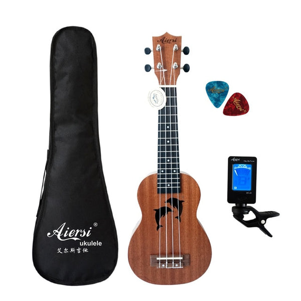 Aiersi brand 21 inch mahogany Soprano ukulele musical instrument guitar ukelele - TARAZONE
