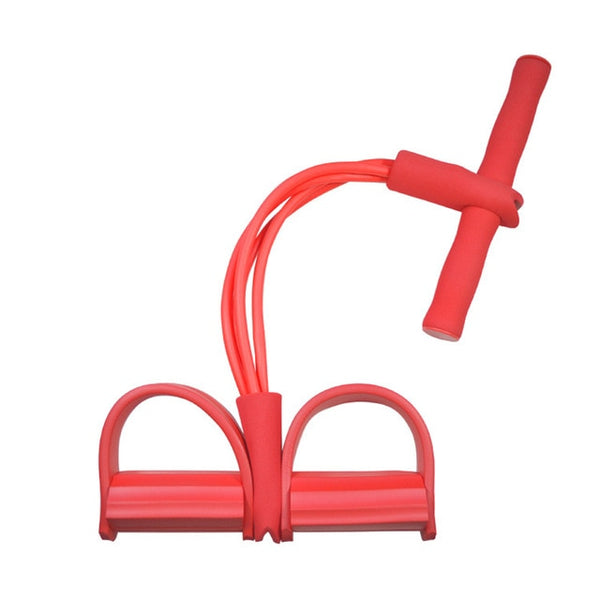 Fitness Gum 4 Tube Resistance Bands Latex Pedal Exerciser Sit-up Pull Rope Expander Elastic Bands Yoga equipment Pilates Workout - TARAZONE
