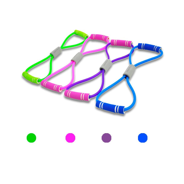 2019 Hot Yoga Gum Fitness Resistance 8 Word Chest Expander Rope Workout Muscle Fitness Rubber Elastic Bands for Sports Exercise - TARAZONE