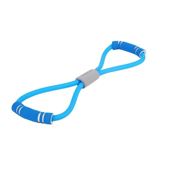 2019 Hot Yoga Gum Fitness Resistance 8 Word Chest Expander Rope Workout Muscle Fitness Rubber Elastic Bands for Sports Exercise - TARAZONE