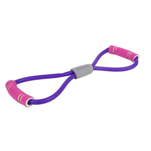2019 Hot Yoga Gum Fitness Resistance 8 Word Chest Expander Rope Workout Muscle Fitness Rubber Elastic Bands for Sports Exercise - TARAZONE