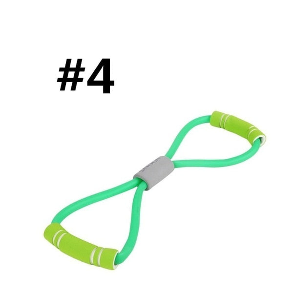 New Gym 8 Word Elastic Band Chest Developer Rubber LOOP Latex Resistance Bands Fitness Equipment Stretch Yoga Training Crossfit - TARAZONE